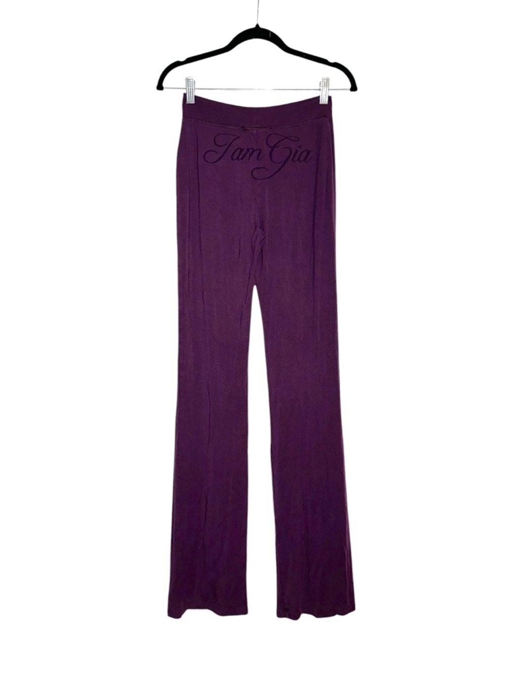 I.AM.GIA Blare Trackpant Low Rise Flare Leg Purple Pants SMALL in Plum - Picture 4 of 10